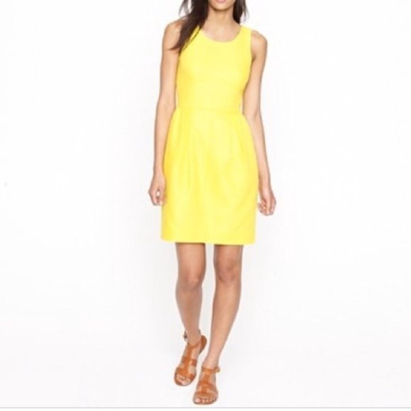 J. Crew Dresses & Skirts - J. Crew Basketweave Yellow Dress Sz 4